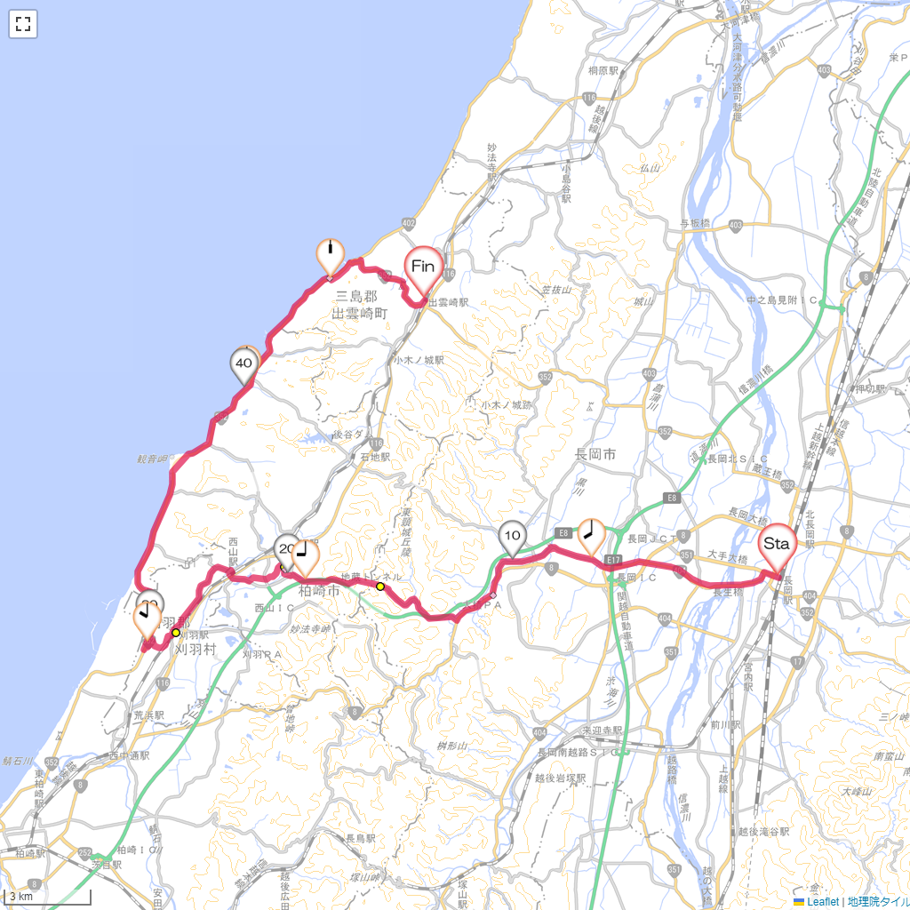 24/7/14 長岡から出雲崎