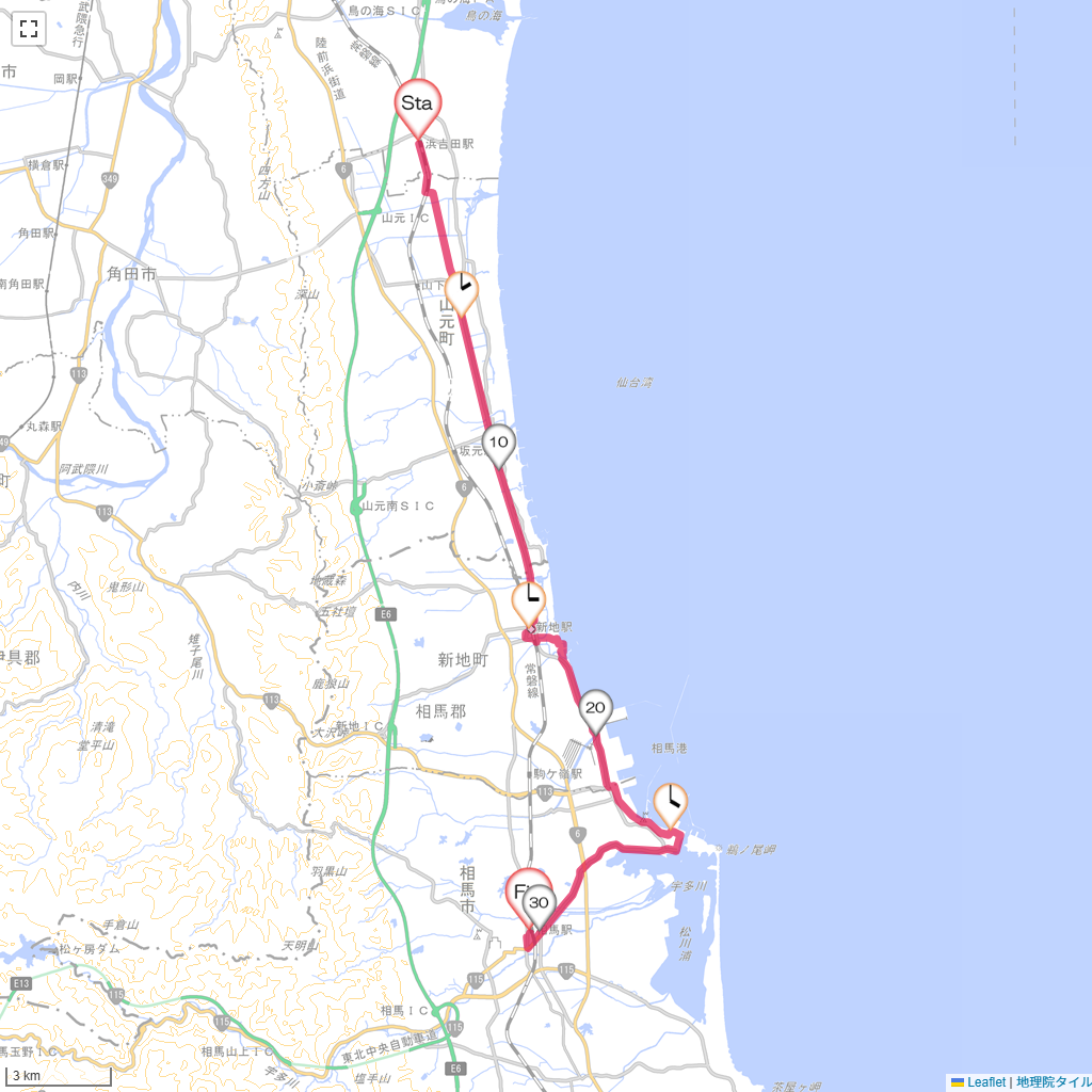 25/6/7 浜吉田から相馬