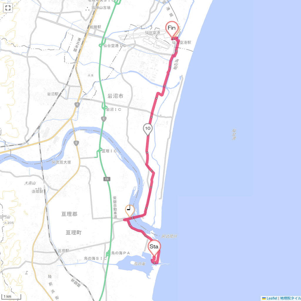 06/10 鳥の海から仙台空港