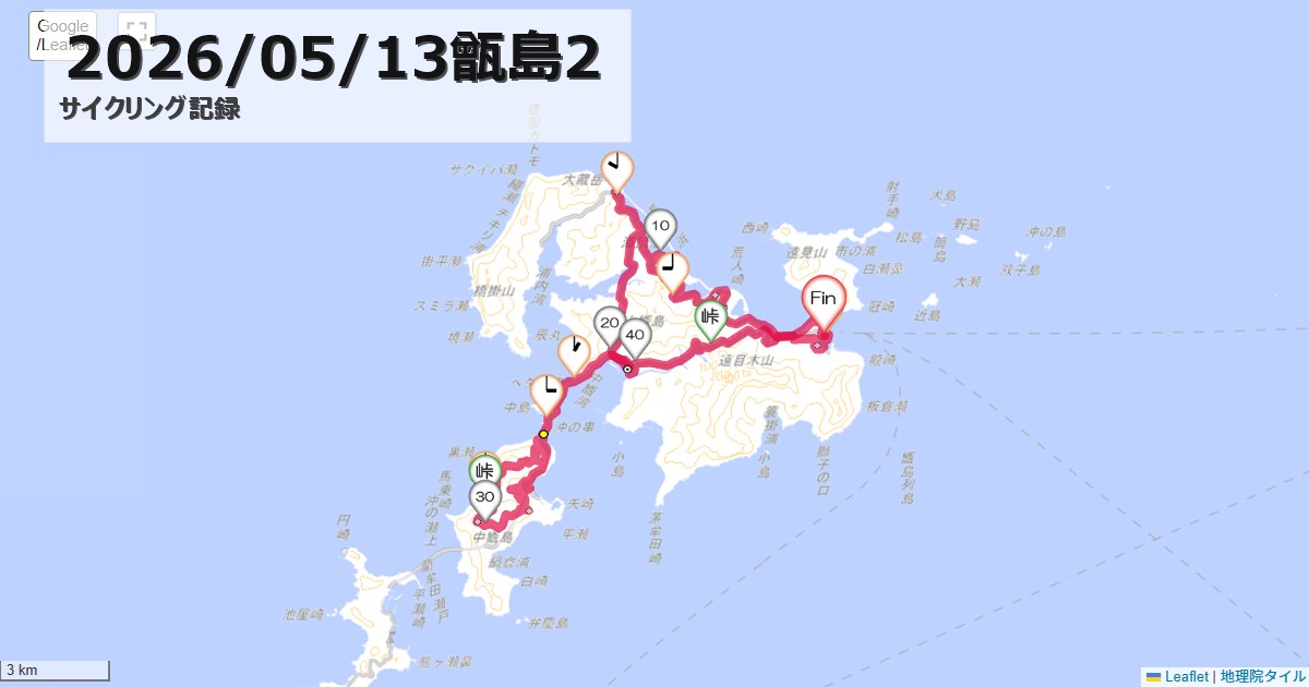 甑島2ホテルコシキアイランド,ホテルコシキアイランド,サイクリング,地図,記録,自転車