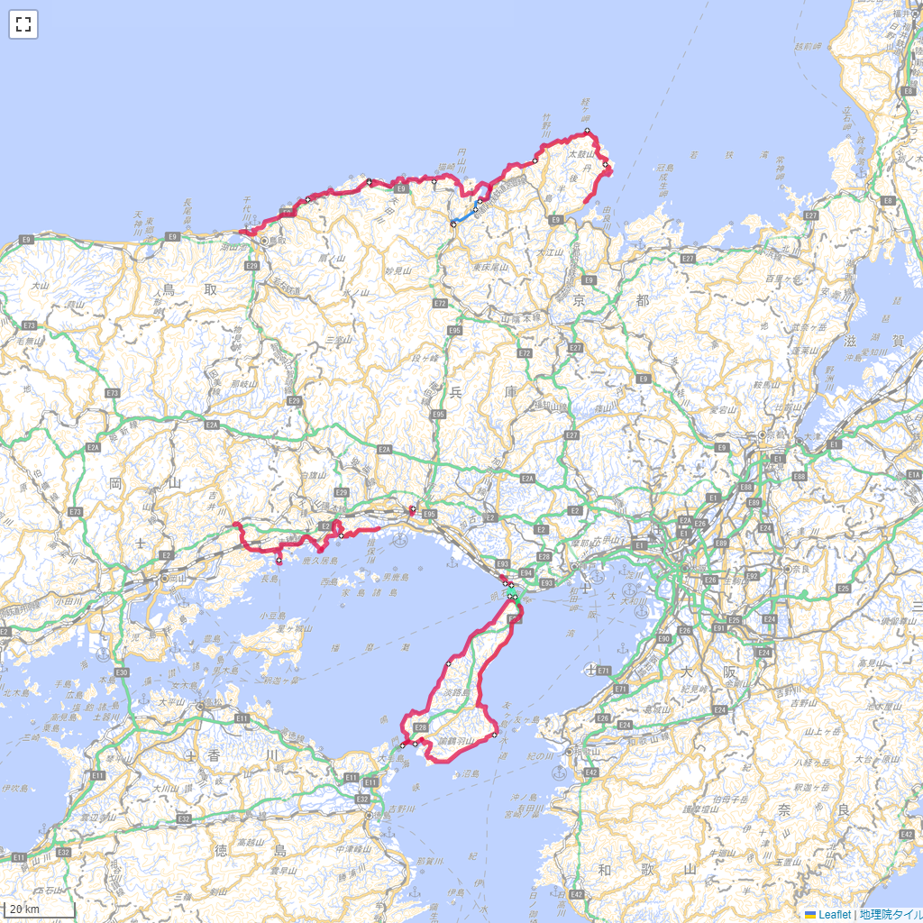 兵庫県,サイクリング,地図,記録,自転車