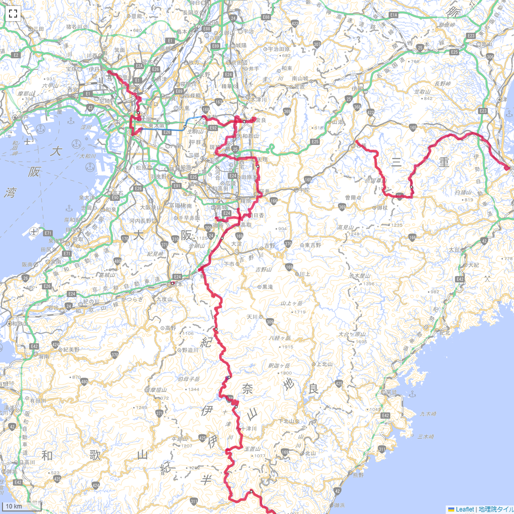 奈良県,サイクリング,地図,記録,自転車