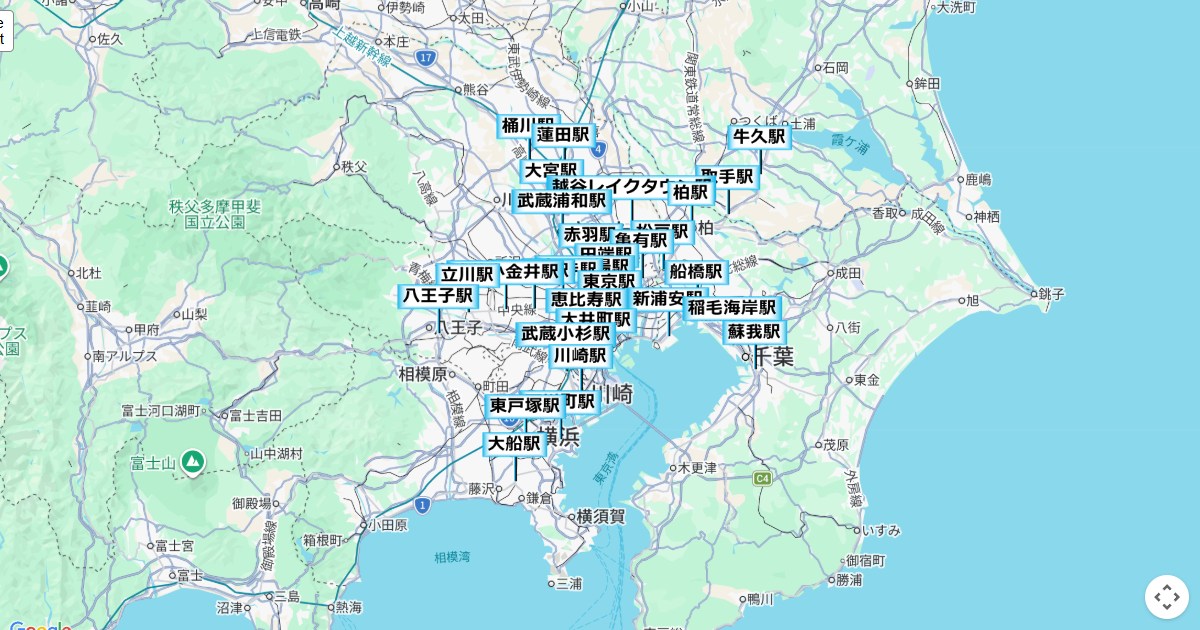 ポケモンスタンプラリー2018の地図