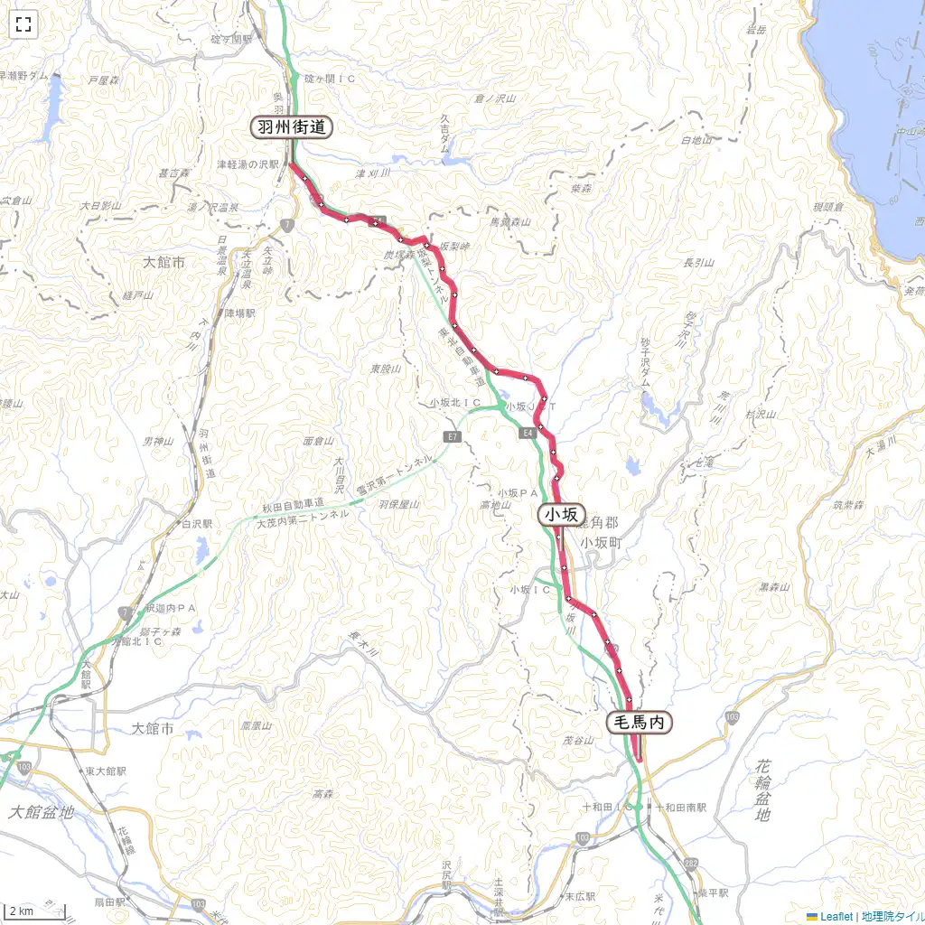 濁川街道の地図 旧街道モバイルマップ