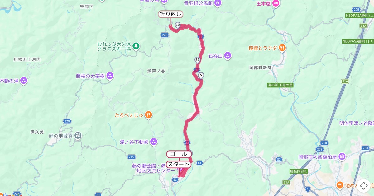 ふじえだマラソン,藤枝マラソンのコースを地図で表示