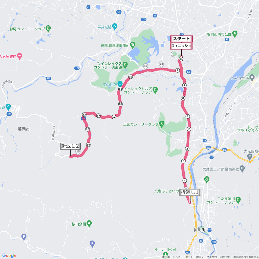 上州藤岡蚕マラソン,コース,地図,マップ,距離とタイム,高低差