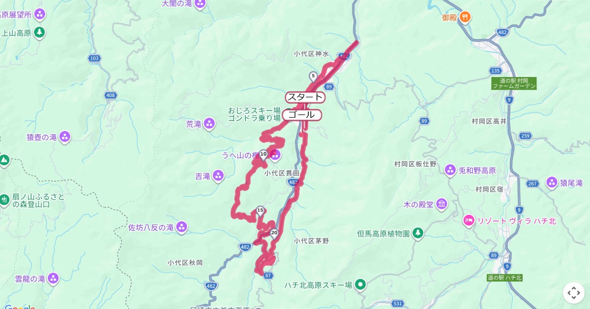 みかた残酷マラソンのコースを地図で表示