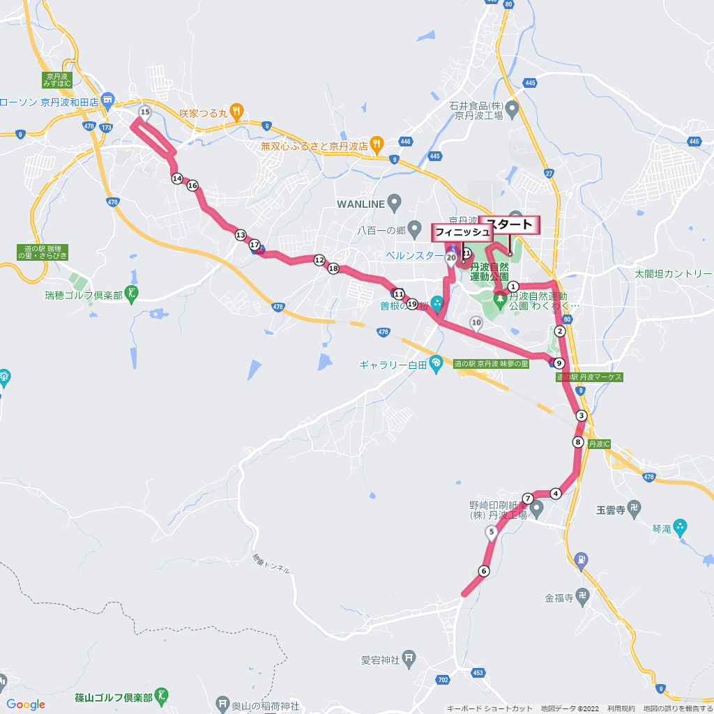 京都丹波ロードレース,コース,地図,マップ,距離とタイム,高低差