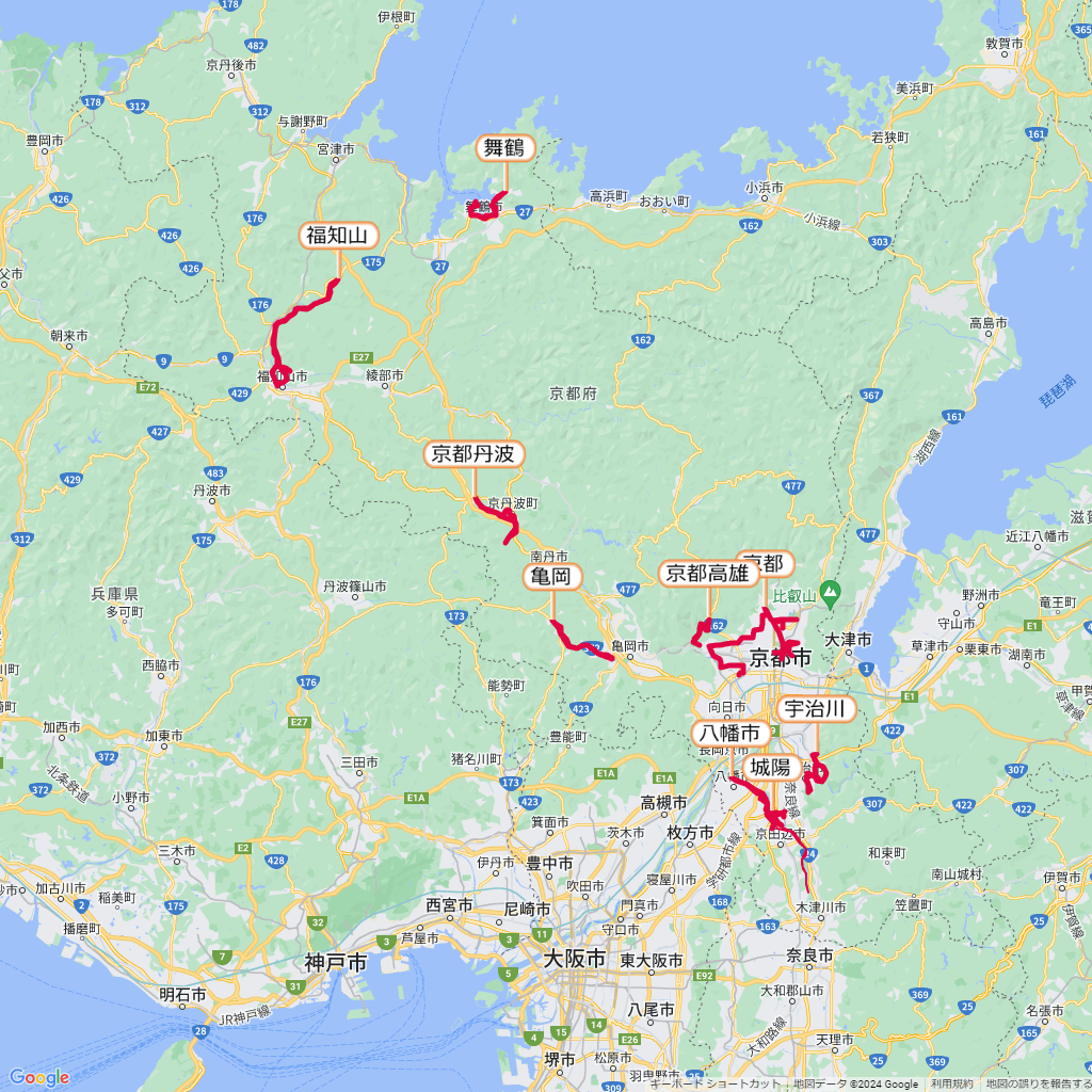 京都府のマラソン大会,コース,地図,マップ,距離とタイム,高低差