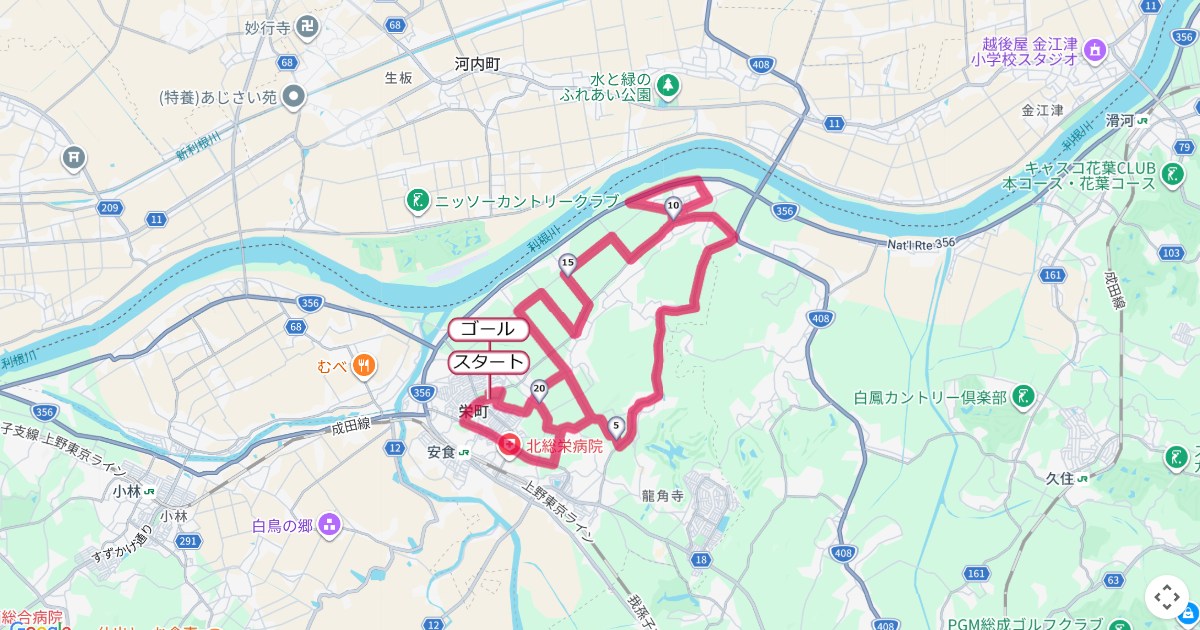 リバーサイドさかえドラムマラソン,栄マラソンのコースを地図で表示