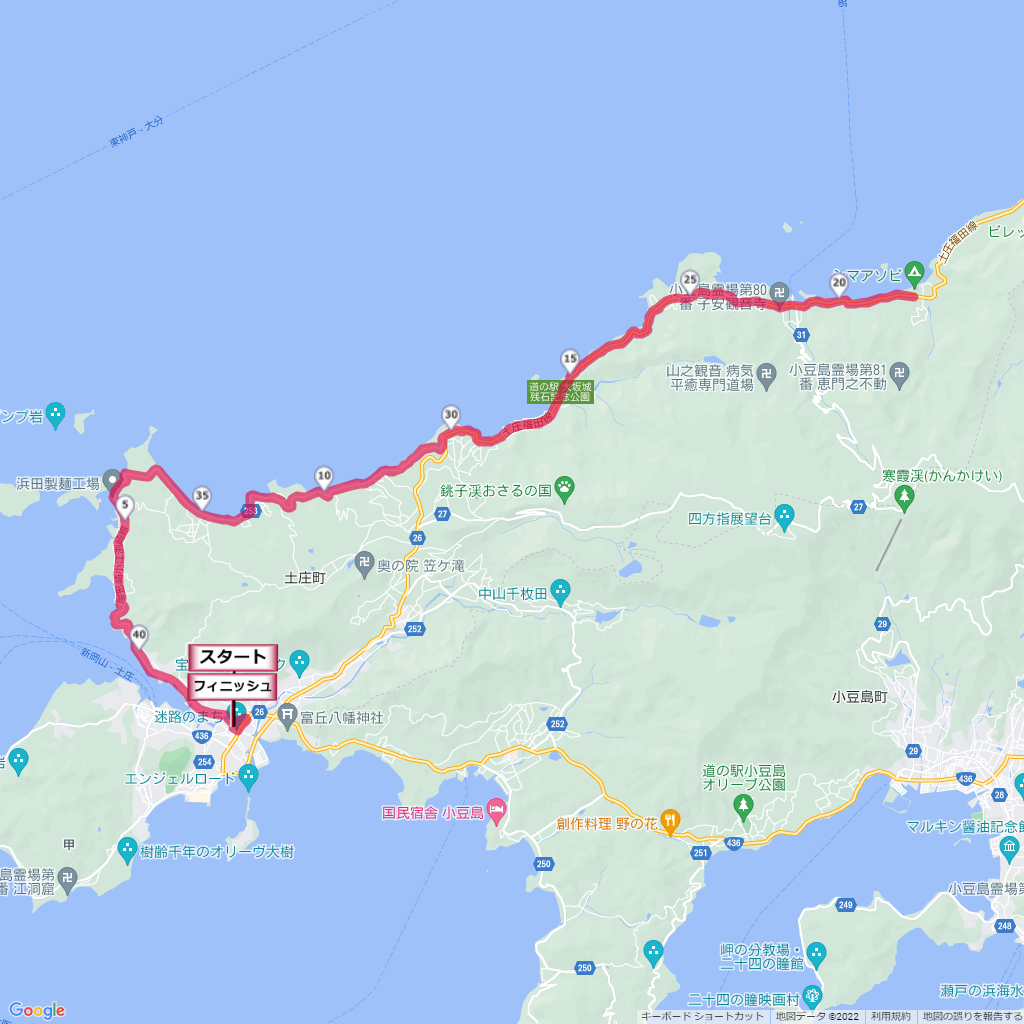 瀬戸内海タートル・フルマラソン,コース,地図,マップ,距離とタイム,高低差