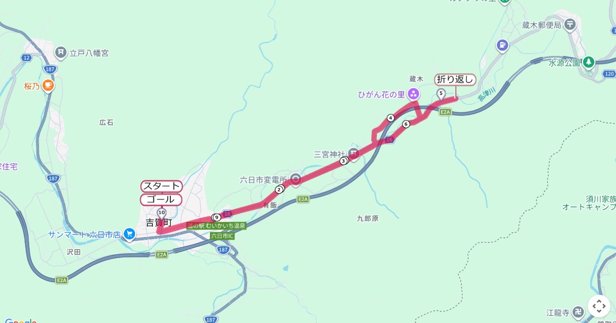 よしか・夢・花・マラソン,吉賀マラソンのコースを地図で表示