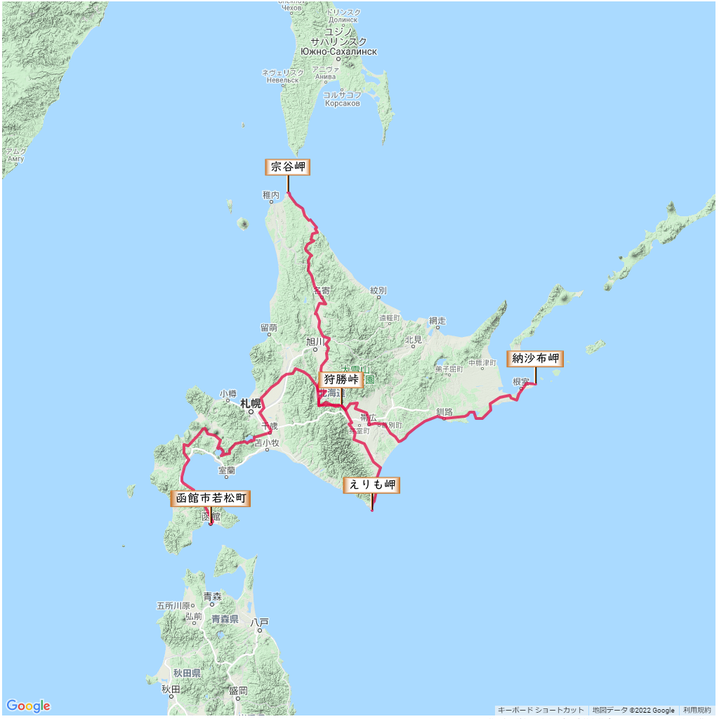 北海道自然歩道,コース,地図,マップ,ルート,歩く