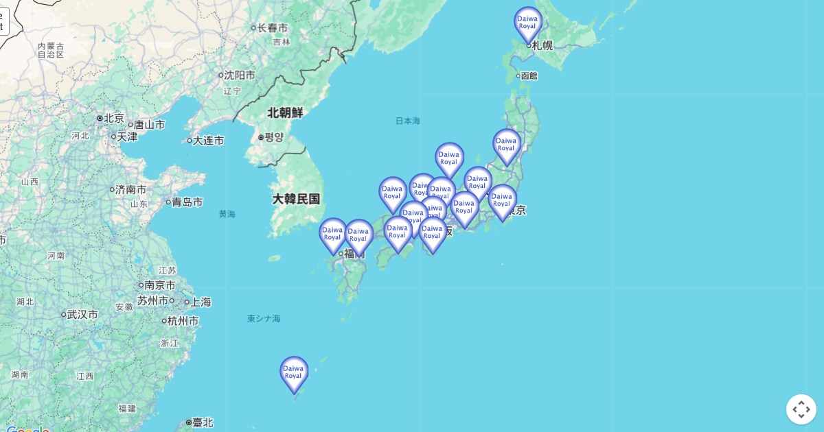 ダイワロイヤルホテルズ,ホテルチェーンマップ,全国一覧,地図で探す